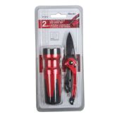 2pc Led flashlight and knife set